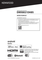 Kenwood DMX8021DABS Mode D'emploi