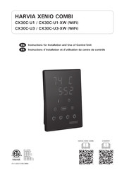 Harvia XENIO COMBI CX30C-U1-XW Instructions D'installation Et D'utilisation