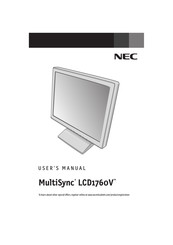 NEC MultiSync LCD1760V-BK Mode D'emploi