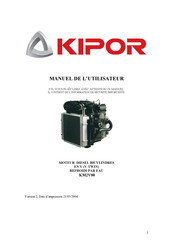 Kipor KM2V80 Manuel De L'utilisateur