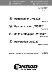 Conrad Electronic 65 05 76 Notice D'emploi