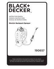 Black & Decker 190657 Manuel D'instructions