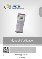 PCE Instruments PCE-P Serie Manuel D'utilisation