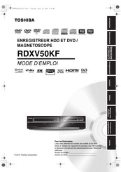 Toshiba RDXV50KF Mode D'emploi