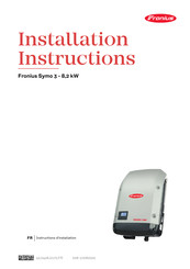 Fronius Symo 3 Instructions D'installation