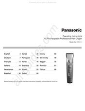 Panasonic ER1511 Manuel D'instructions