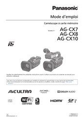 Panasonic AG-CX7 Mode D'emploi