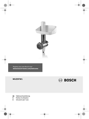 Bosch MUZ5FW1 Notice D'utilisation