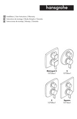 Hansgrohe E 15708 1 Série Instructions De Montage / Mode D'emploi / Garantie