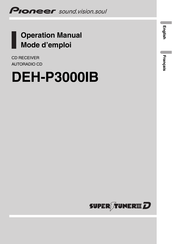 Pioneer DEH-P3000IB Mode D'emploi