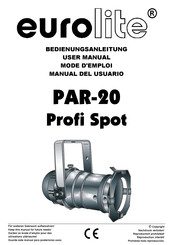 EuroLite PAR-20 Profi Spot Mode D'emploi