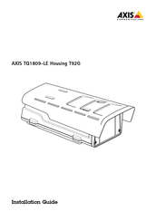 Axis TQ1809-LE Housing T92G Guide D'installation