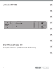 Klark Teknik 3RD DIMENSION BBD-320 Guide Rapide