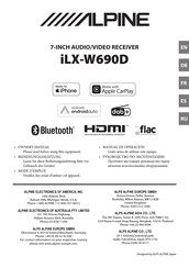 Alpine iLX-W690D Mode D'emploi