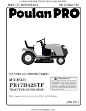 Poulan Pro PR17H42STF Manuel Du Propriétaire