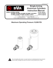 BVA Hydraulics HU10002 Manuel D'instructions