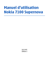Nokia 7100 Supernova Manuel D'utilisation