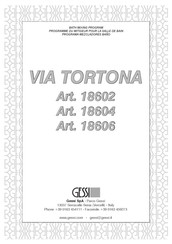 Gessi VIA TORTONA 18602 Instructions D'installation