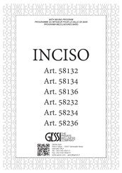 Gessi INCISO 58234 Instructions D'installation
