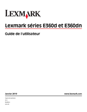 Lexmark E360d Série Guide De L'utilisateur