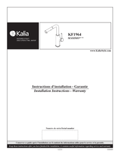 Kalia MASIMO KF1964-110 Instructions D'installation - Garantie