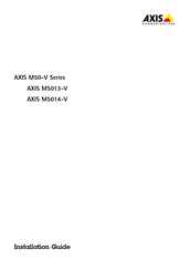 Axis Communications M50-V Serie Guide D'installation