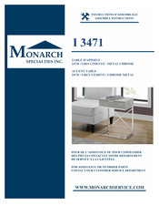 Monarch Specialties I 3471 Instructions D'assemblage