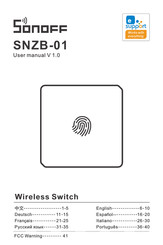 Sonoff ZigBee SNZB-01 Manuel D'instructions