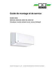 REMKO MXW 353 Guide De Montage Et De Service