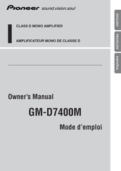 Pioneer GM-D7400M Mode D'emploi