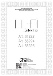 Gessi Hi-Fi Eclectic 65222 Mode D'emploi