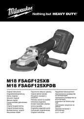 Milwaukee M18 FSAGF125XPDB Notice Originale