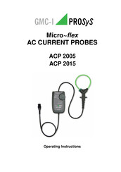 GMC-I PRO SyS Micro Flex ACP 2005 Serie Notice D'utilisation