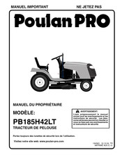 Poulan Pro PB185H42LT Manuel Du Propriétaire