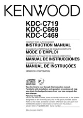 Kenwood KDC-C719 Mode D'emploi