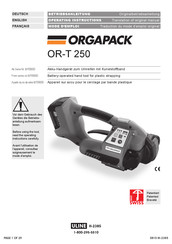 Orgapack OR-T 250 Mode D'emploi