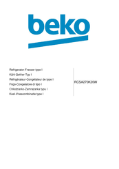 Beko RCSA270K20W Mode D'emploi