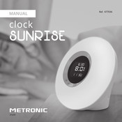 Metronic clock SUNRISE 477036 Manuel