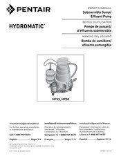 MYERS Hydromatic HP33 Serie Notice D'utilisation