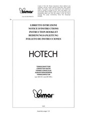 Bimar HOTECH S603.EU Notice D'instructions