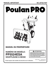 Poulan Pro PP5524ESA Manuel Du Propriétaire