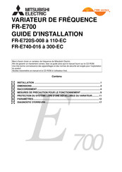 Mitsubishi Electric FR-E740-016 Guide D'installation