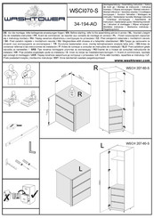 WASHTOWER WSCI070-S Notice De Montage