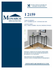 Monarch Specialties I 2159 Instructions D'assemblage