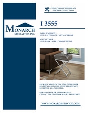 Monarch Specialties I 3555 Instructions D'assemblage