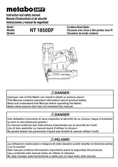 Metabo HPT NT 1850DF Manuel D'instructions Et De Sécurité