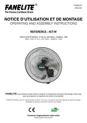 Fanelite 45T-W Notice D'utilisation Et De Montage