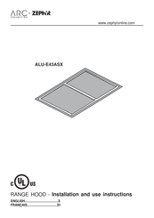 Zephyr ARC ALU-E43ASX Notice D'utilisation