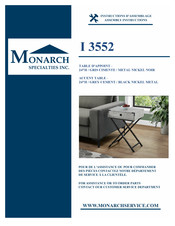 Monarch Specialties D90FLZDG Instructions D'assemblage