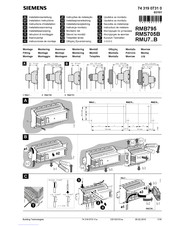 Siemens RMS705B Instructions D'installation